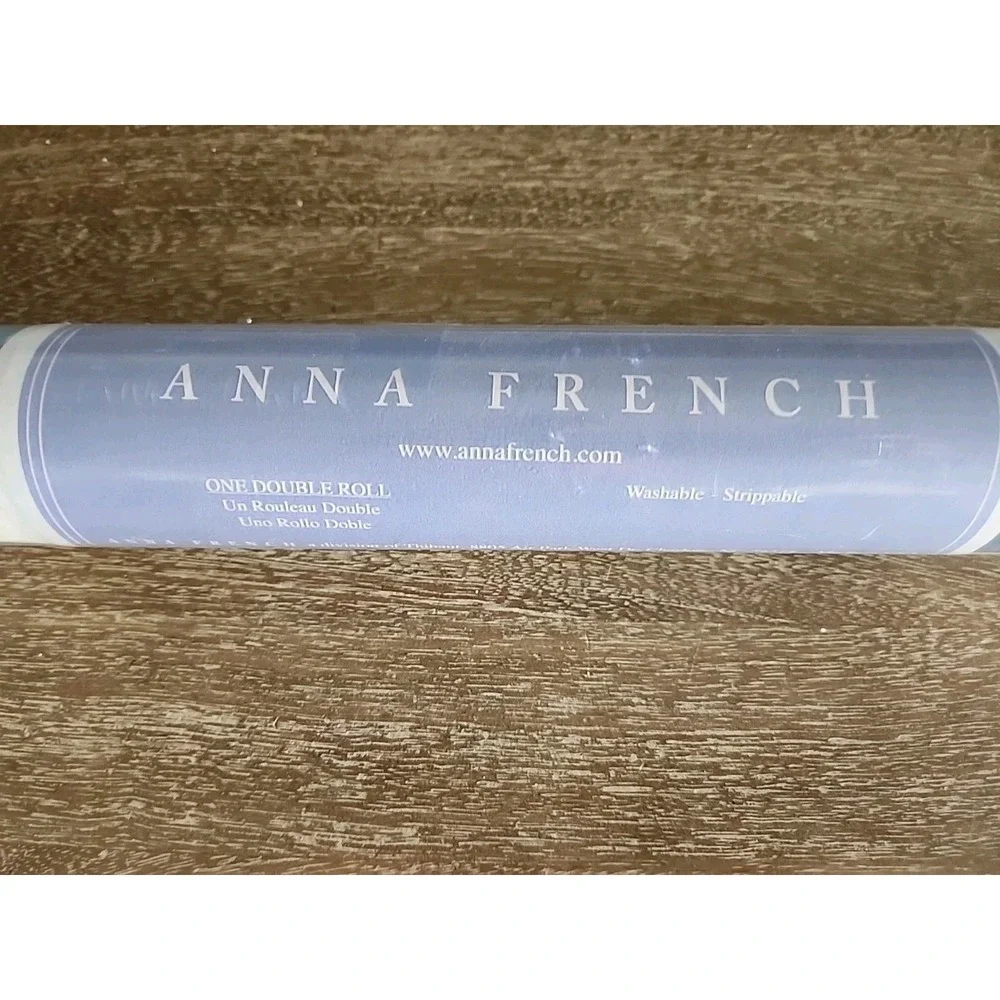 Anna French/Thibaut Blue Green White PEACOCK TOILE AT57830 Double Roll SEALED